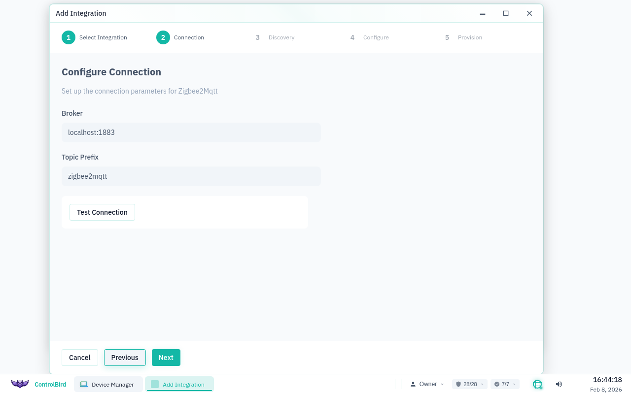 Controller configuration form
